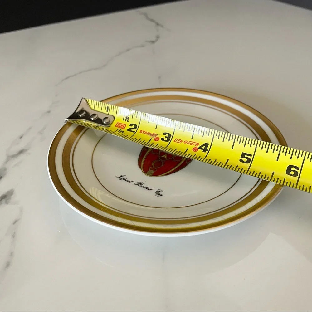 Imperial Rosebud Egg Plate - Faberge Limoges